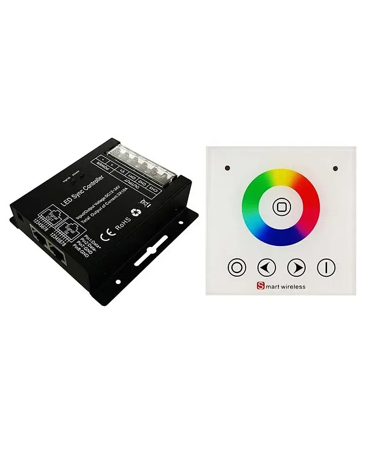 720W RGB LED Controller With RF Wireless Touch Wall Panel Remote / product image