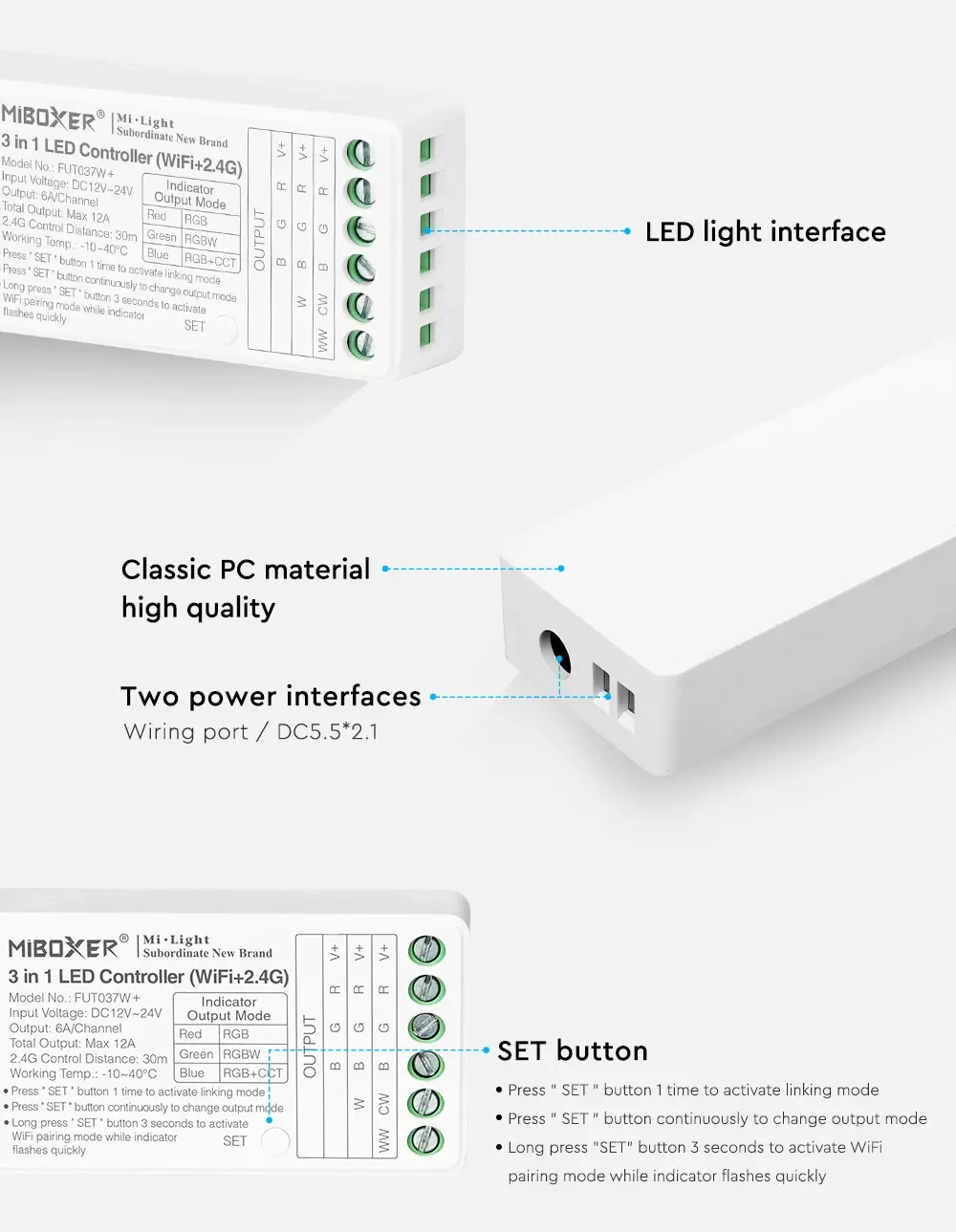 + 3 In 1 WiFi LED Strip Lights Controller detail 13