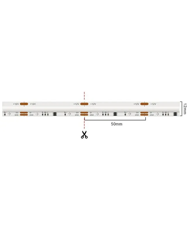 Seamless WS2812B Addressable Smart Light Strips 16.4FT detail 03