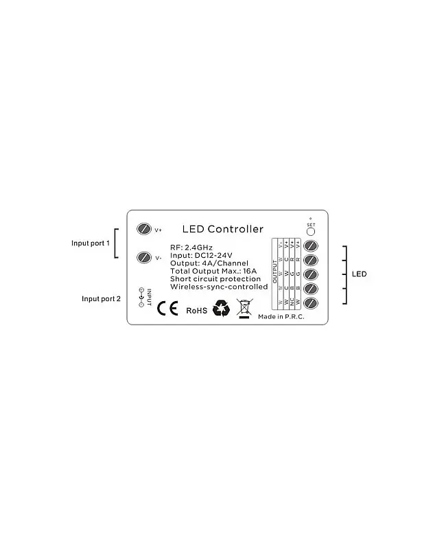 384W Wireless Sync LED Controller For DIM/CCT/RGB/RGBW detail 06
