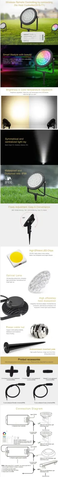 SYS 15W RGBWW LED Outside Lights detail 08