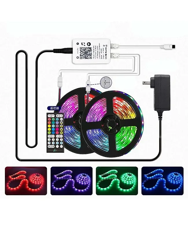 5050 RGB LED Strip Lights With WIFI Music LED Controller detail 02