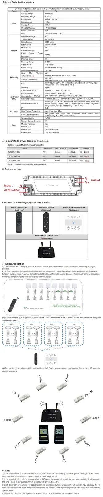 4G AC90V 265V Sync Control Wireless Dimmable LED Driver detail 05