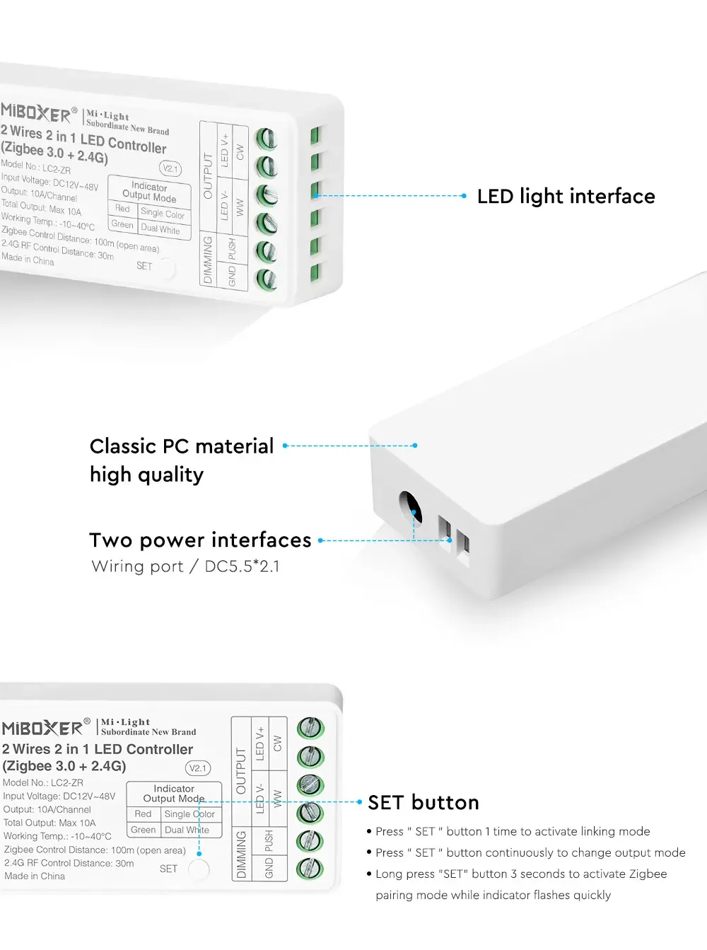 ZR Zigbee 3.0 2.4G Wireless DC Dimmer detail 12
