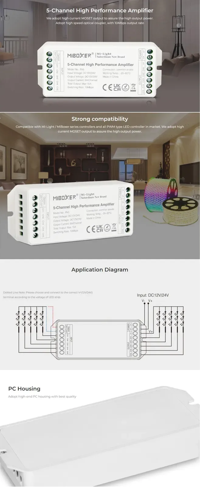 5 Channels High Performance LED RGB Amplifier detail 07
