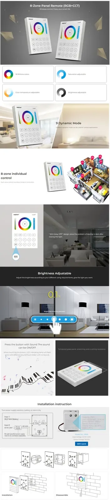 8 Zones 2.4G Smart Panel Remote Control detail 07