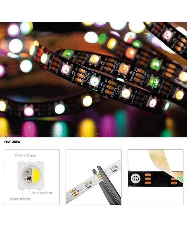 Pixel Individually Addressable 4 In 1 RGBW SK6812 LED Strip detail 07