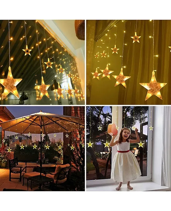 12PCS Big Star 220V LED Curtain Light detail 06