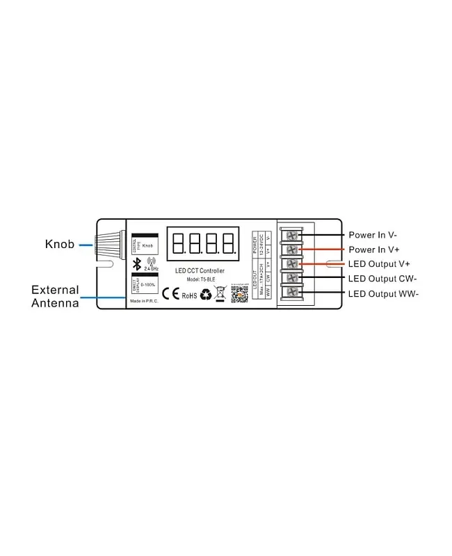 400W Hoion T5 BLE Bluetooth Dual White CCT PWM Light Dimmer detail 03