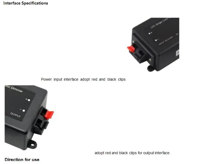 12V 8A 96W Adjustable Brightness LED Single Color Dimmer detail 06