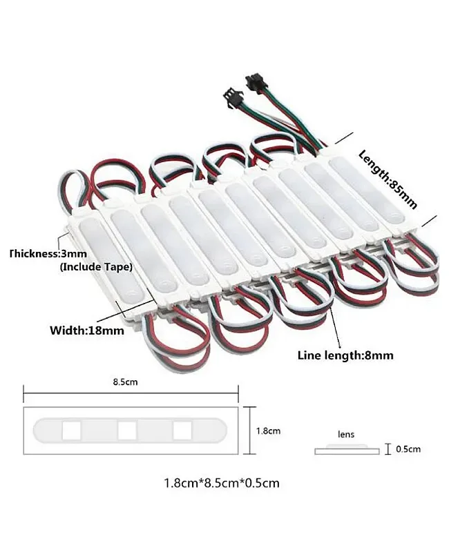 12V Addressable WS2811 Pixel LED Modules With Diffusers detail 03