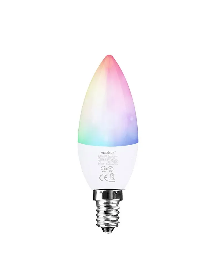 RGBWW LED Candle Bulb With Base / product image