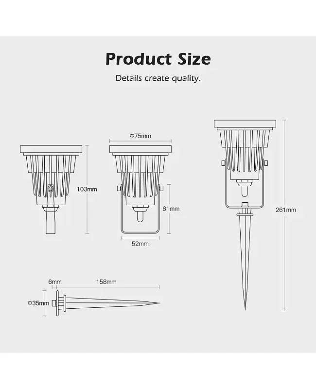 7W RGB+CCT Waterproof Zigbee 3.0 Outdoor Lights For Patio Voice Control detail 03