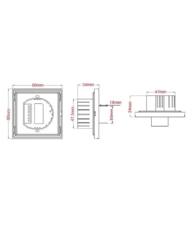 0 10V Knob Wall Panel LED Dimmer detail 04