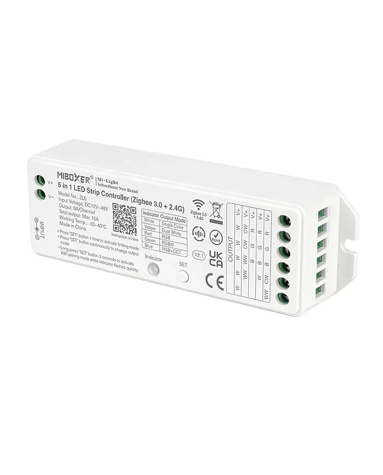 5 In 1 RGBWW Controller Zigbee 3.0+2.4G Wireless / product image