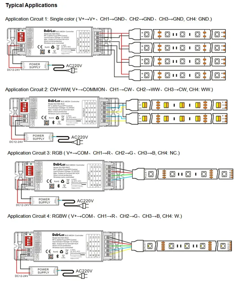 576W Hoion BLE Bluetooth 2.4G Wireless RF LED Controller detail 09