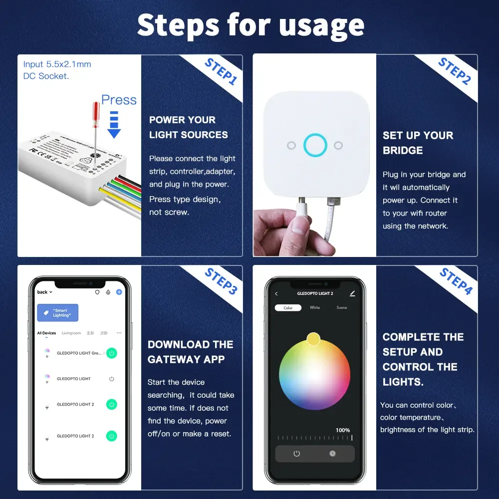 GL C Mix RGB CCT Zigbee LED Strip Remote Controller detail 14