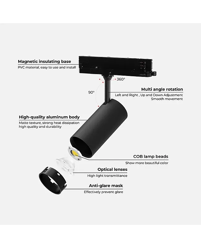 30W Zigbee 3.0+2.4G RGB+CCT Plug In Track Lighting detail 05