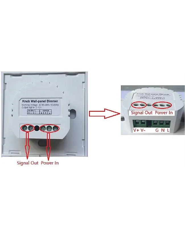 0 10V Knob Wall Panel LED Dimmer detail 03