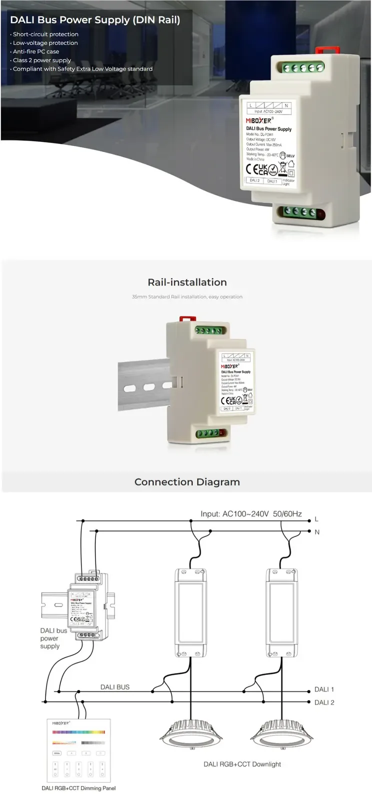 DL DALI Bus Power Supply DIN Rail detail 07