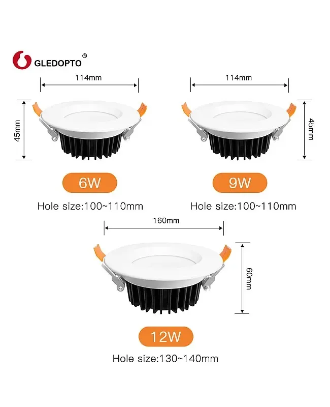 6/9/12W Zigbee Downlight Pro RGB CCT APP Voice Control detail 04