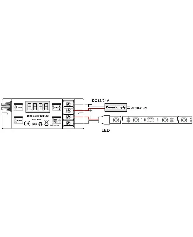 600W 1CH RF Sync Single Color LED Dimmer detail 06