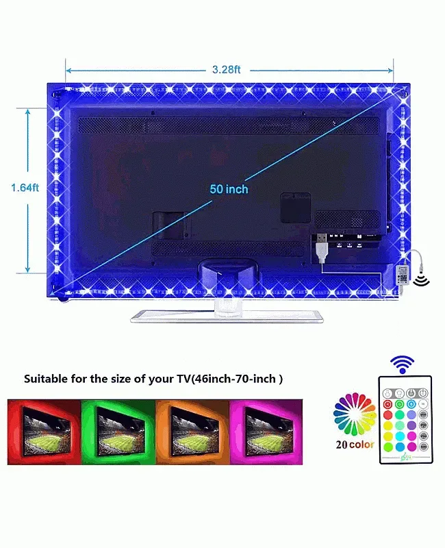 DC5V LED Strip Lights For TV With Wifi LED Controller detail 02
