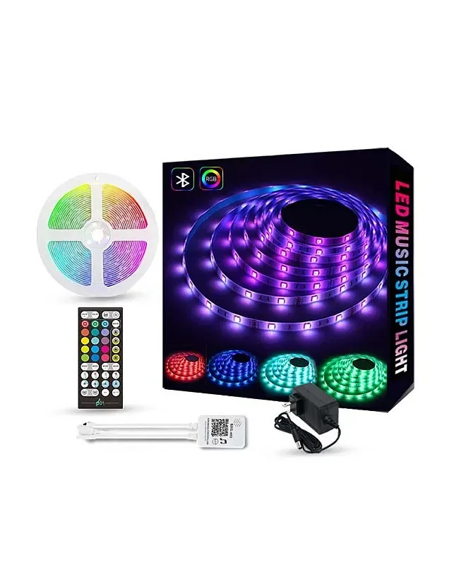 Bluetooth 5050 RGB LED Strip Light Kit With Music Controller detail 02