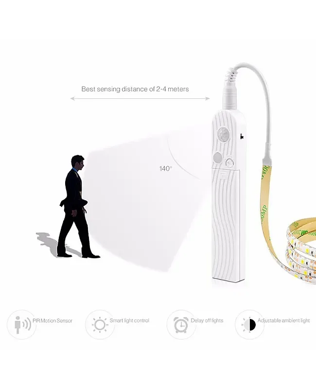 Battery Powered 2835 LED Strips With Sensor detail 06