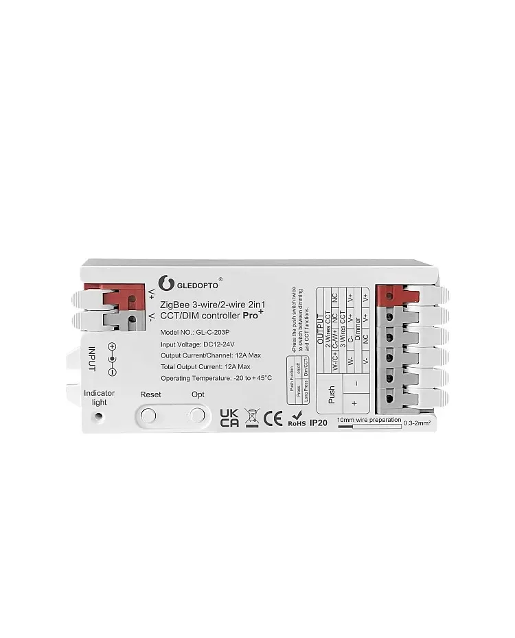 2 Wire Tunable White Zigbee LED Strip Controller / product image