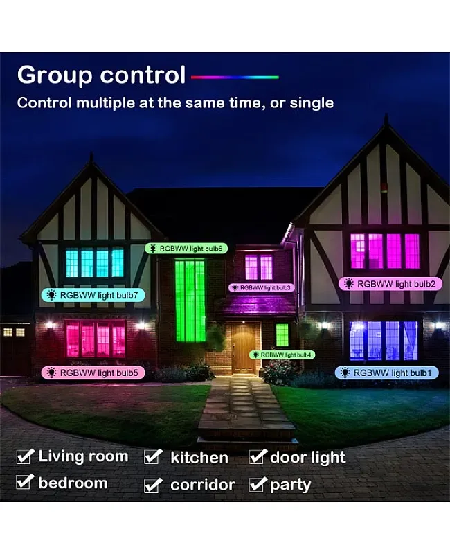 RGB+CCT Bluetooth Compatible Light Bulb detail 06