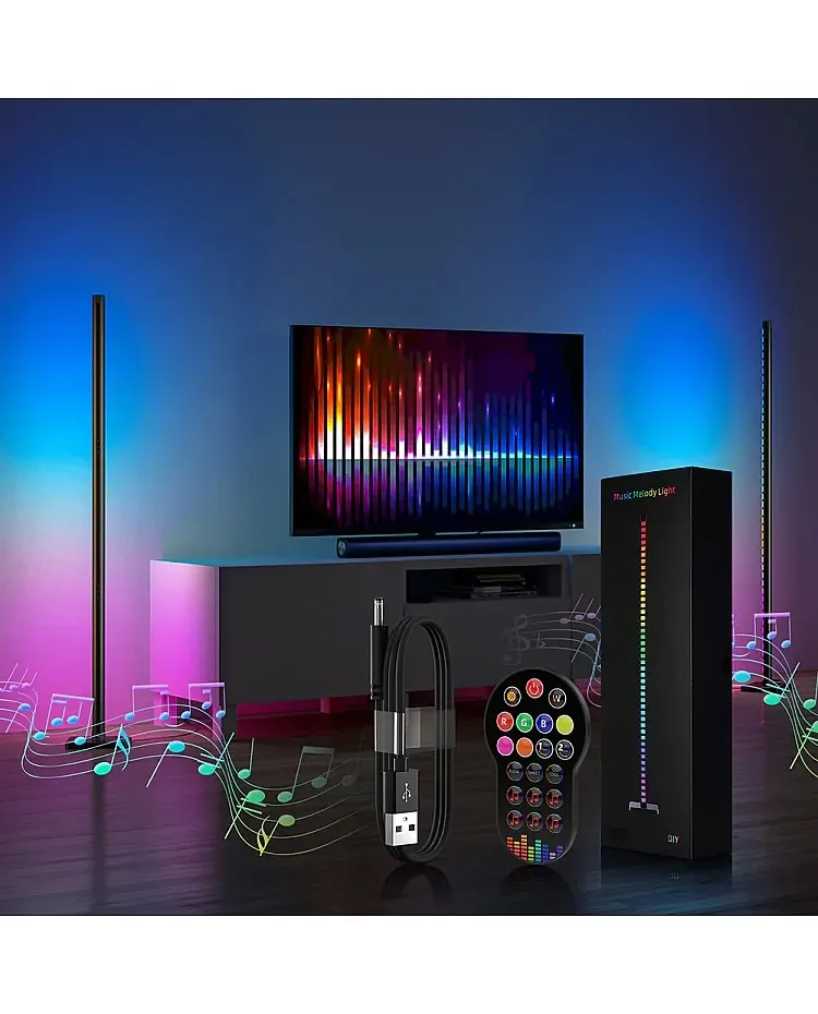 Smart Corner LED Floor Lamps RGB WS2812B With Remote / product image