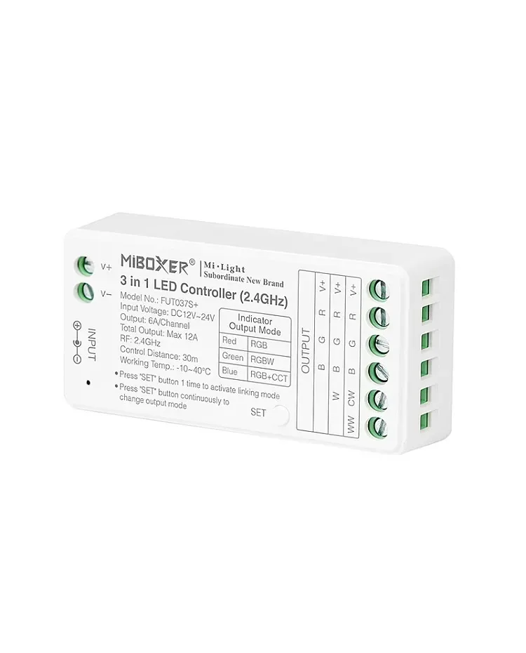 + 3 In 1 2.4G 2.4 GHz wireless controllers For RGB RGBW RGB+CCT / product image