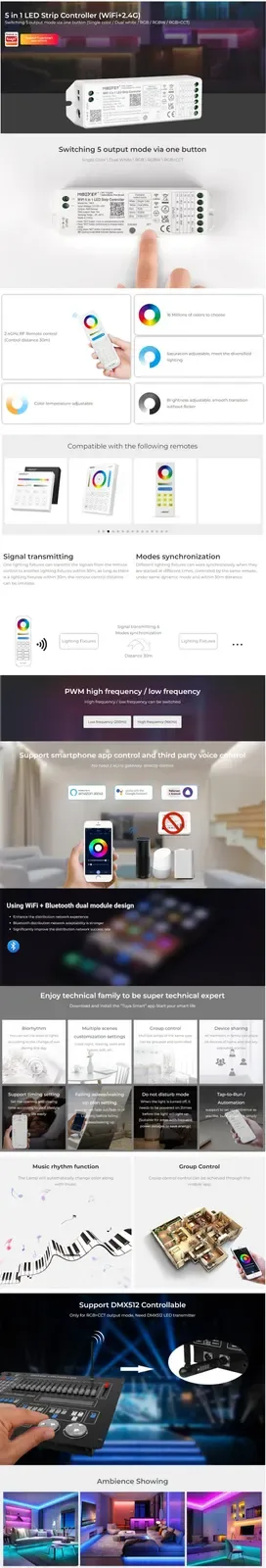 5 In 1 Home Assistant WiFi LED Controller detail 07