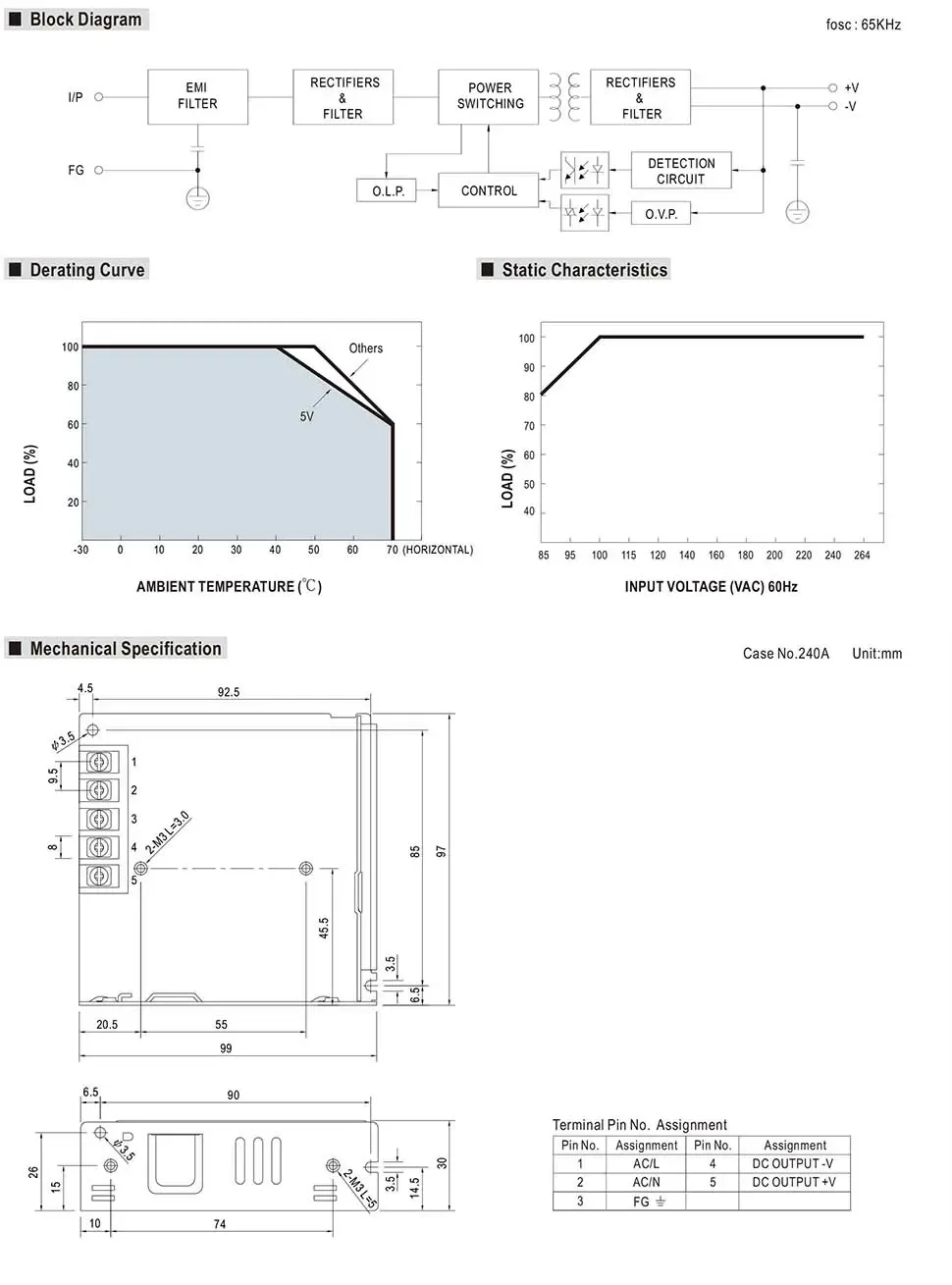 LRS 75 Single Output Switching Adapter detail 07