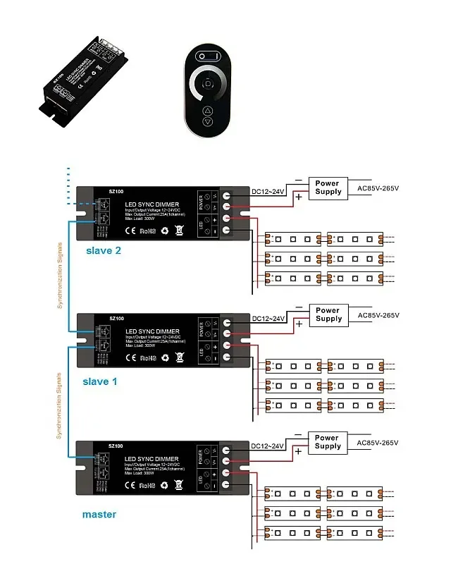 600W SYNC RF LED Dimmers With Touch Remote detail 07