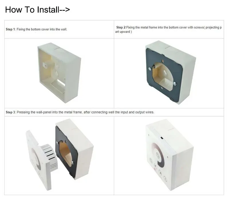 RF Full Touch Wall Panel LED Remote detail 12