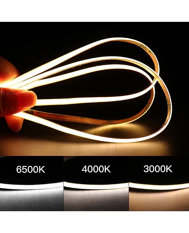 High Density COB 4MM DC3V Battery LED Strip Lights 16.4FT/Roll detail 05