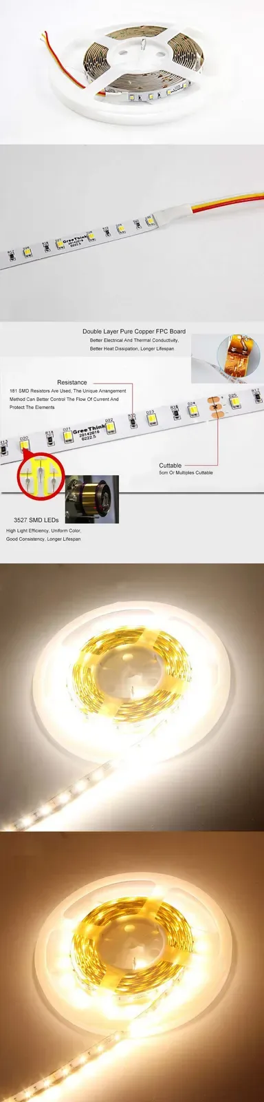 3527 CCT Tunable White LED Light Strips For Room Reel detail 08
