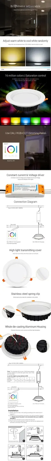 DL 25W RGBWW DALI Smart LED Downlights detail 08
