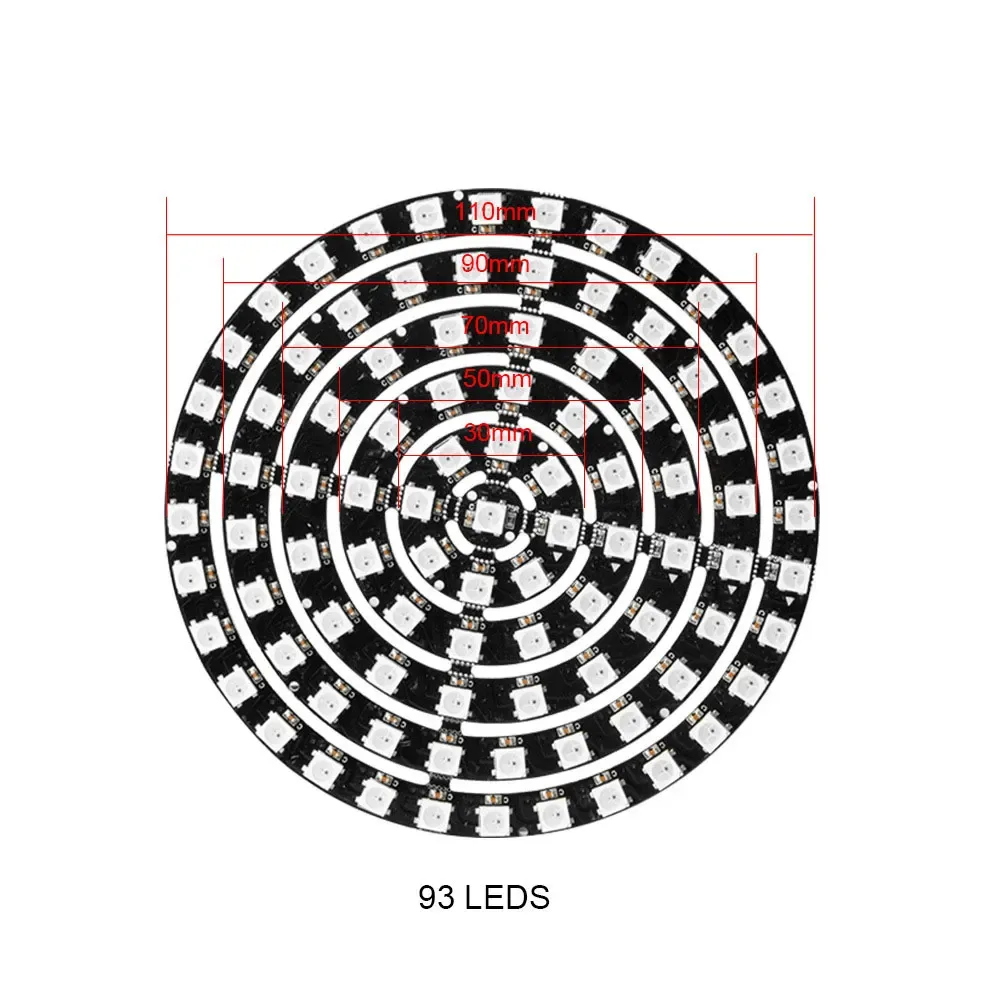 5V Addressable 37/93/241 LEDs WS2812B RGB Matrix LED Panels detail 07