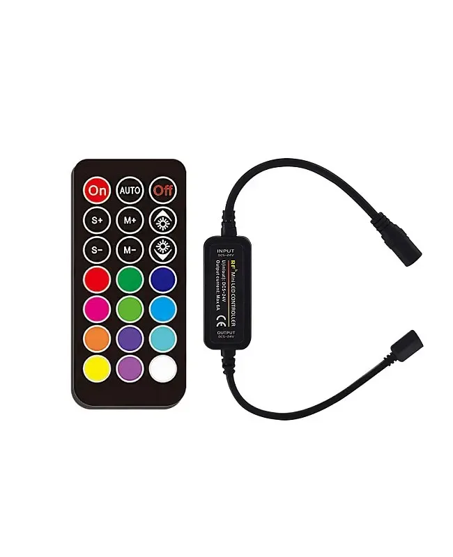 Mini Inline LED RGB Strip RF Controller With Remote Control detail 02