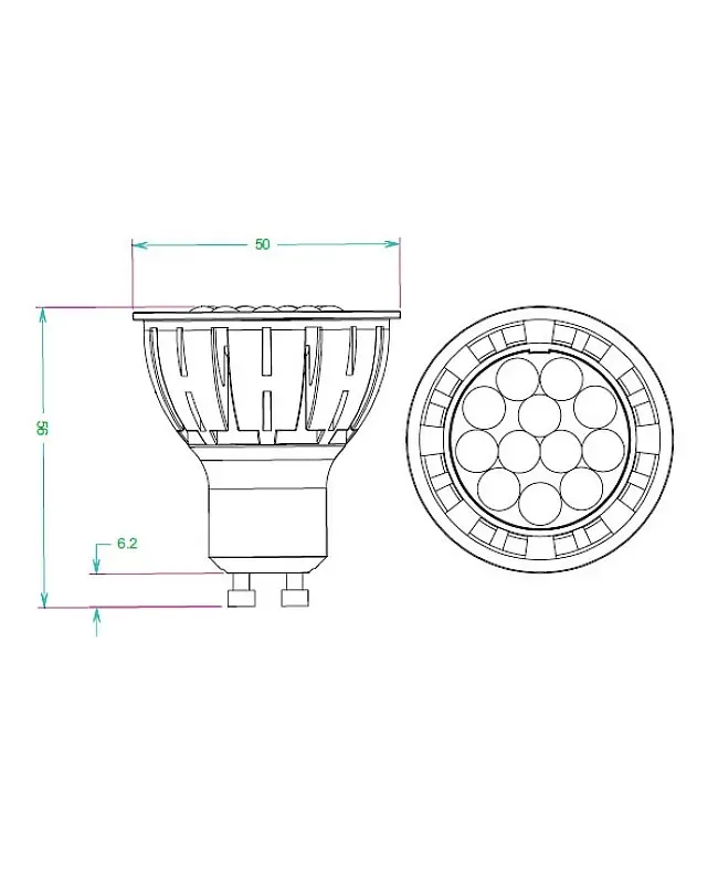 5W SMD GU10 LED Lamp detail 05