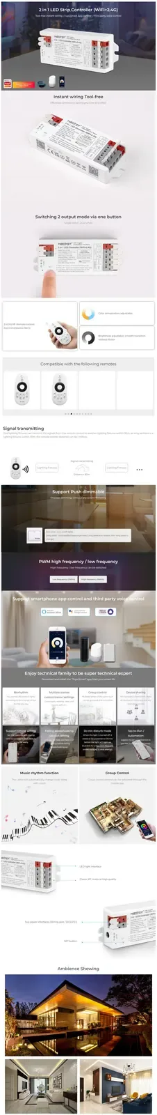 WR 2 In 1 WiFi Smart Strip Lighting Dimmers detail 06