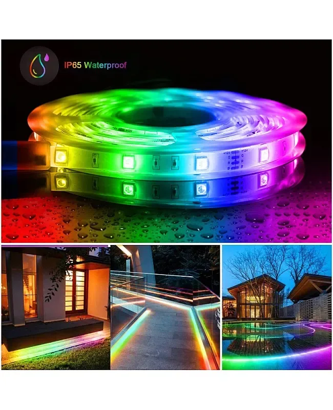 5050 RGB LED Strip Lights With WIFI Music LED Controller detail 07