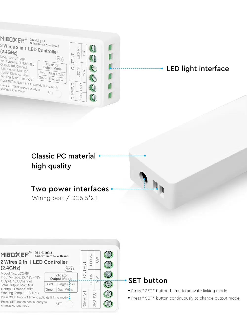RF LED Strip Light Dimmer For Dual White Lights detail 11
