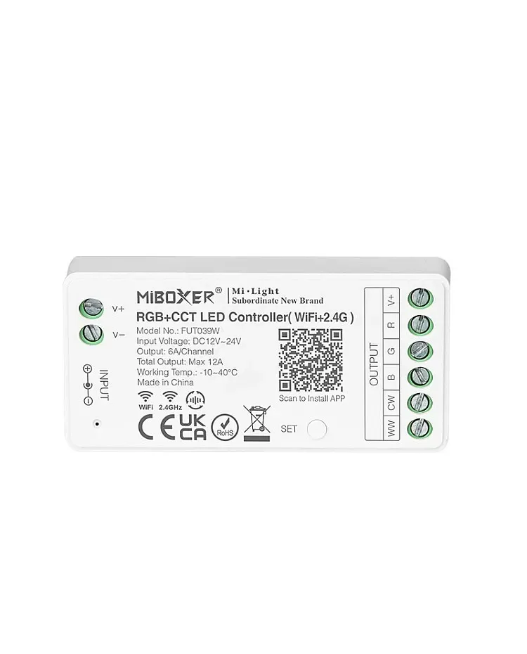 4G WiFi 24V RGBWW LED Strip Controller / product image