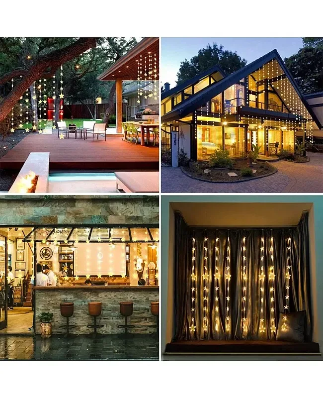 Star Style 144 PCS LED Xmas Lights With RF Remote detail 06