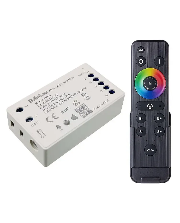 384W RGBW LED Strip WIFI Controller With 2.4G Remote Control / product image