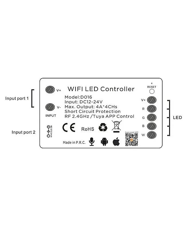 384W RGBW LED Strip WIFI Controller With 2.4G Remote Control detail 05